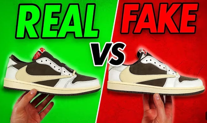 Hoe herken je een neppe Jordan 1 Low Travis Scott? | Echt vs nep uitgelegd