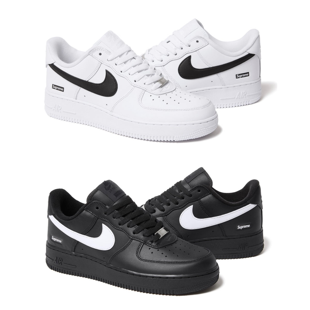 Twee nieuwe Supreme x Nike Air Force 1 Low colorways komen in 2025