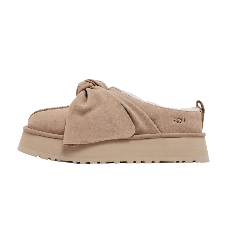 UGG Platform Slip-On Bow Slipper Sand