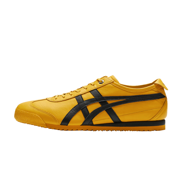 Onitsuka Tiger Mexico 66 SD Kill Bill, zijaanzicht geel leder met zwarte strepen en gele zool
