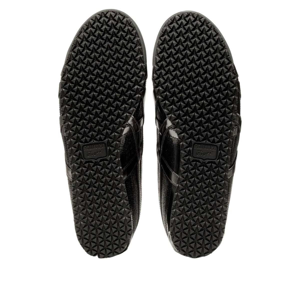 Onitsuka Tiger Mexico 66 Glitter Pack Black Gunmetal, zoolprofiel met driehoekig looppatroon