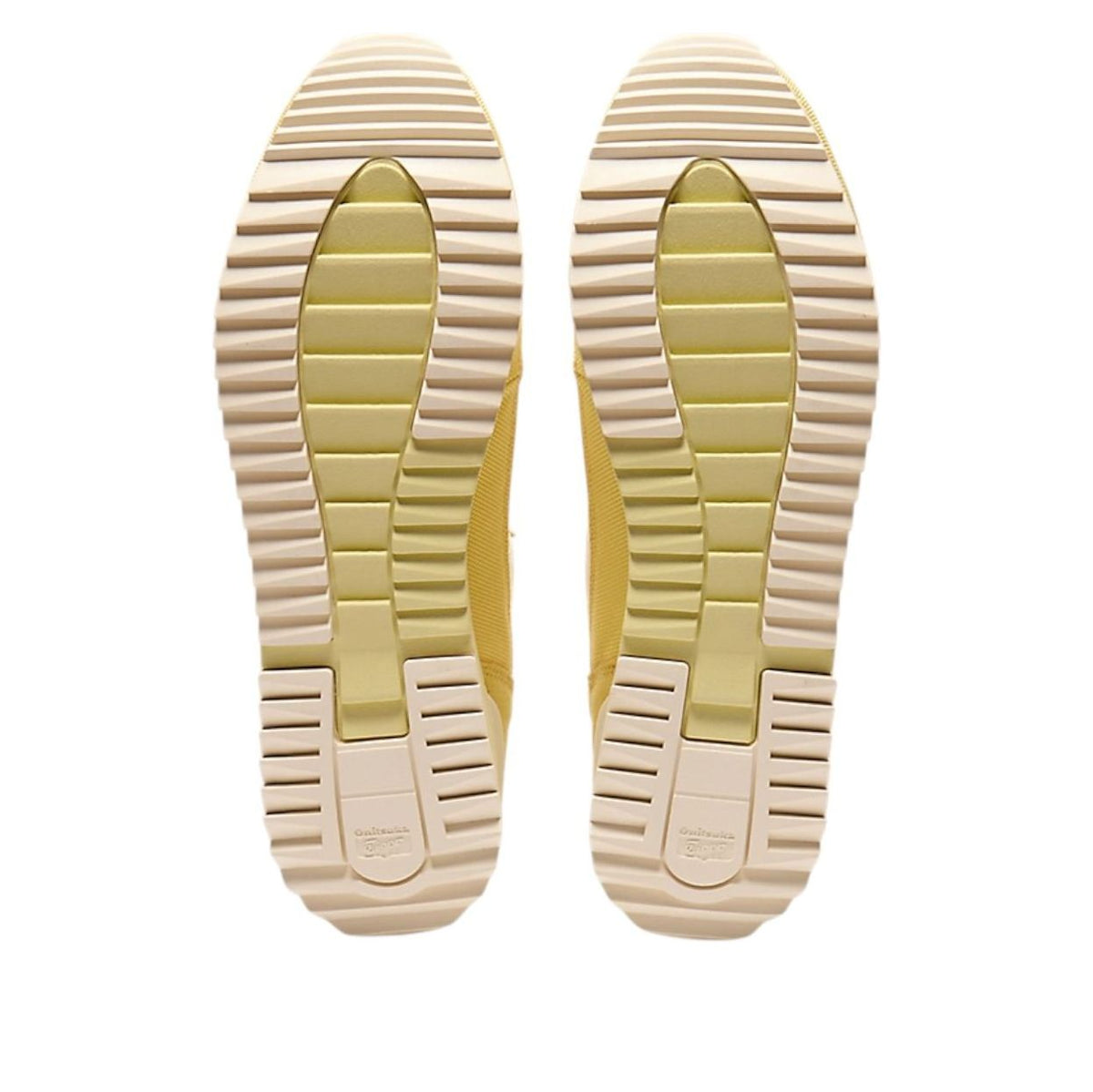 Onitsuka Tiger HSINTI Ivory Faded Yellow, zoolprofiel met lamellaire loopzool in crème en geel