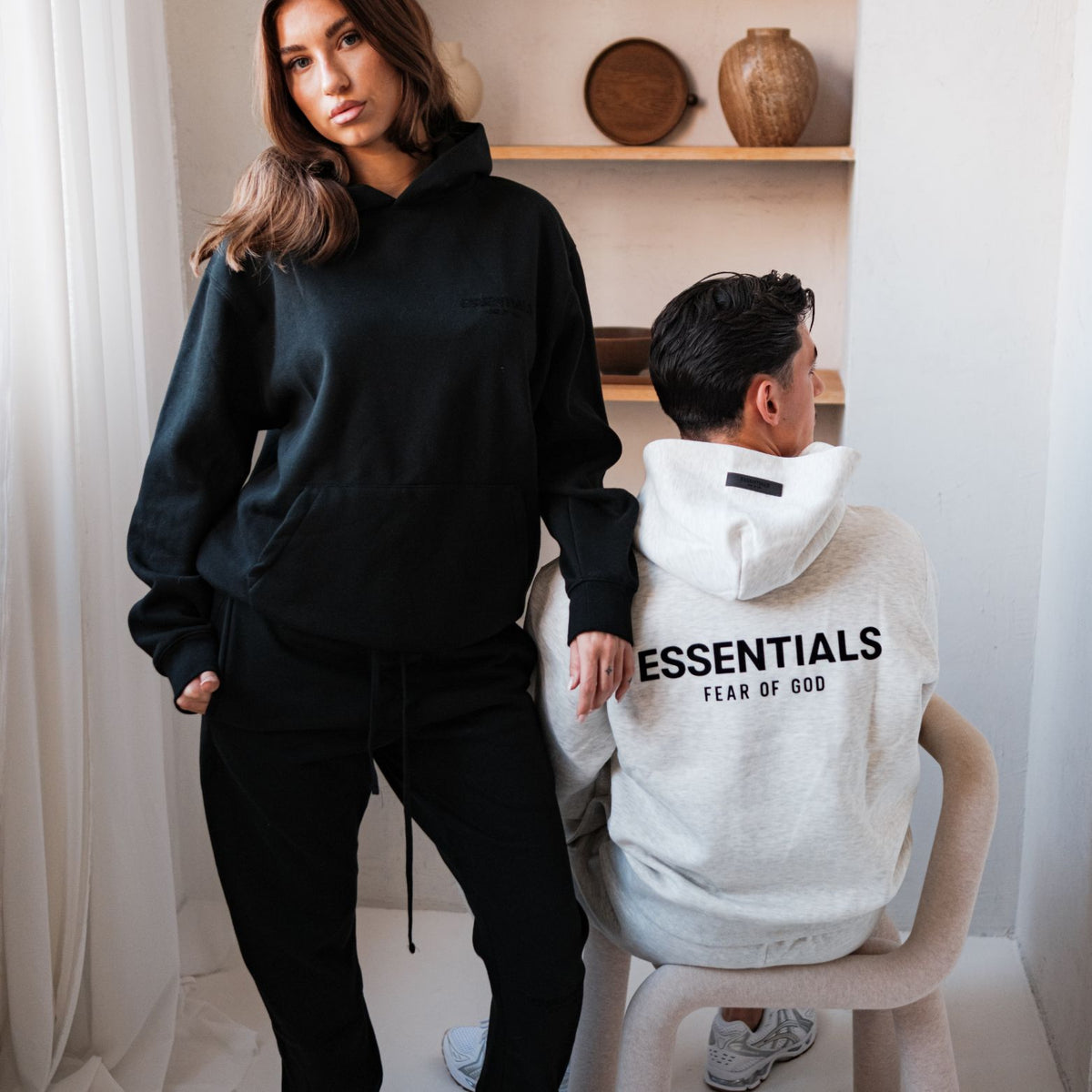 Fear of God Essentials Light Oatmeal Hoodie