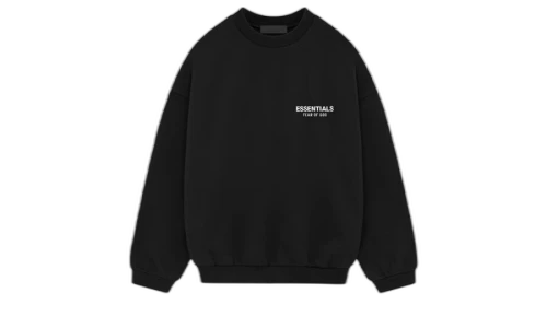 Fear of God Essentials Fleece Crewneck (FW24) Black
