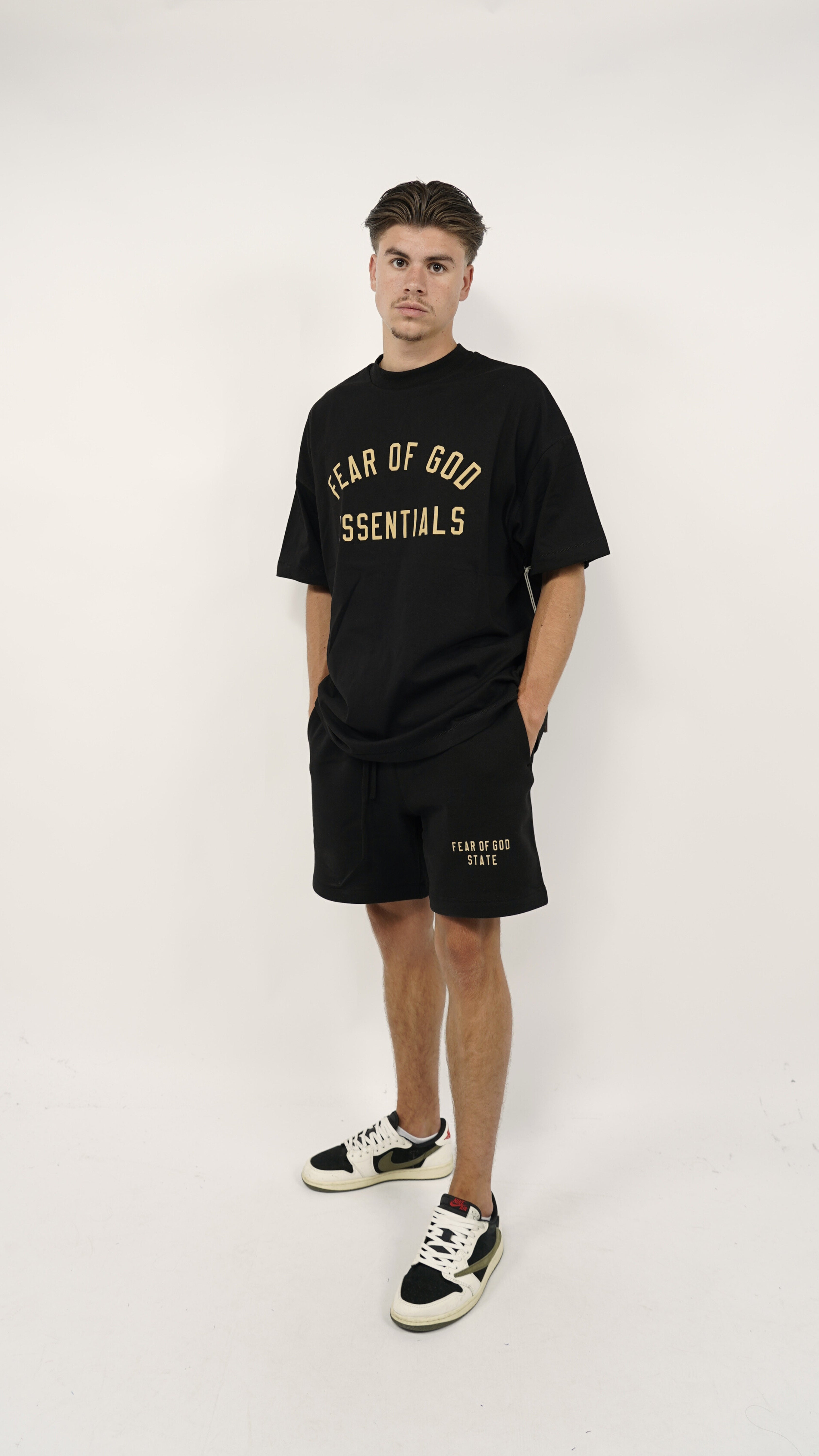 Fear of God Essentials FW24 Black Yellow Summer Set