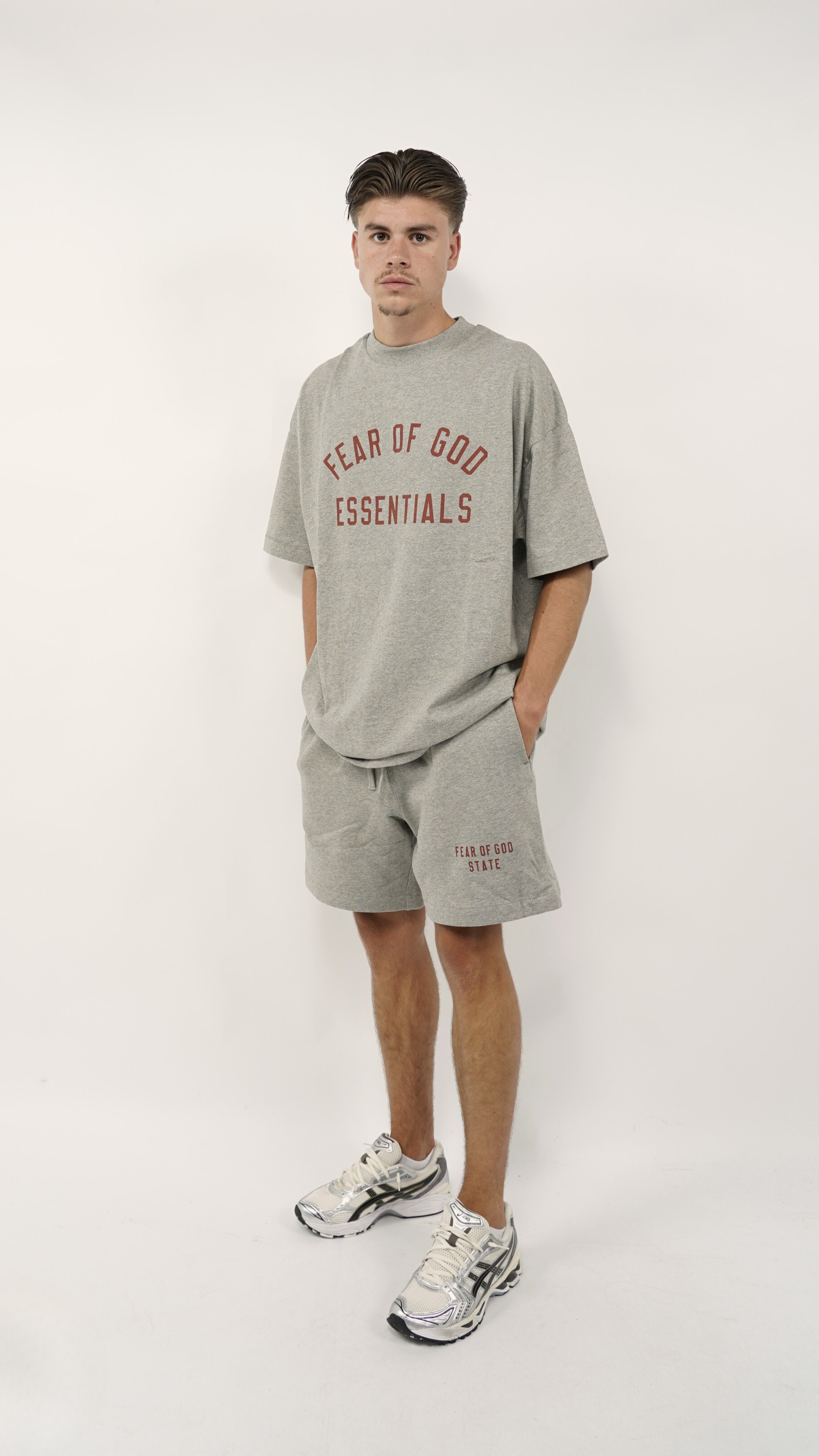 Fear of God Essentials FW24 Dark Heather Summer Set