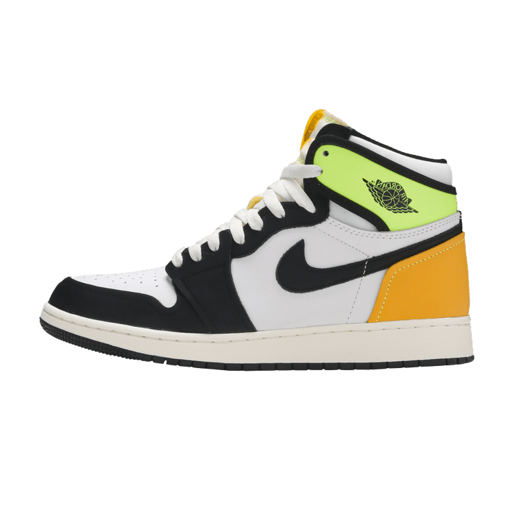 Jordan 1 Retro High White Black Volt University Gold (GS)