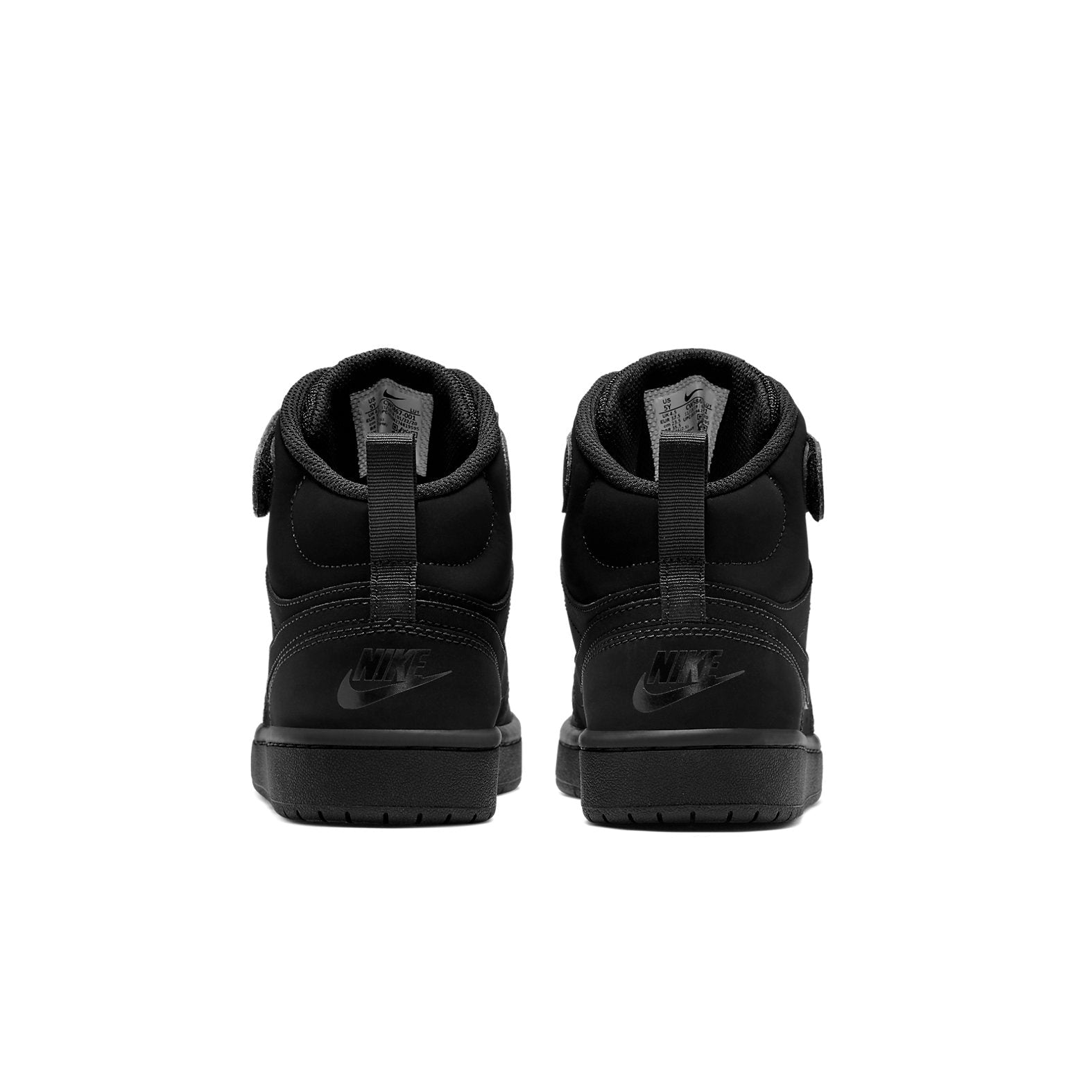 Nike Court Borough Mid 2 Triple Black Nubuck (GS)