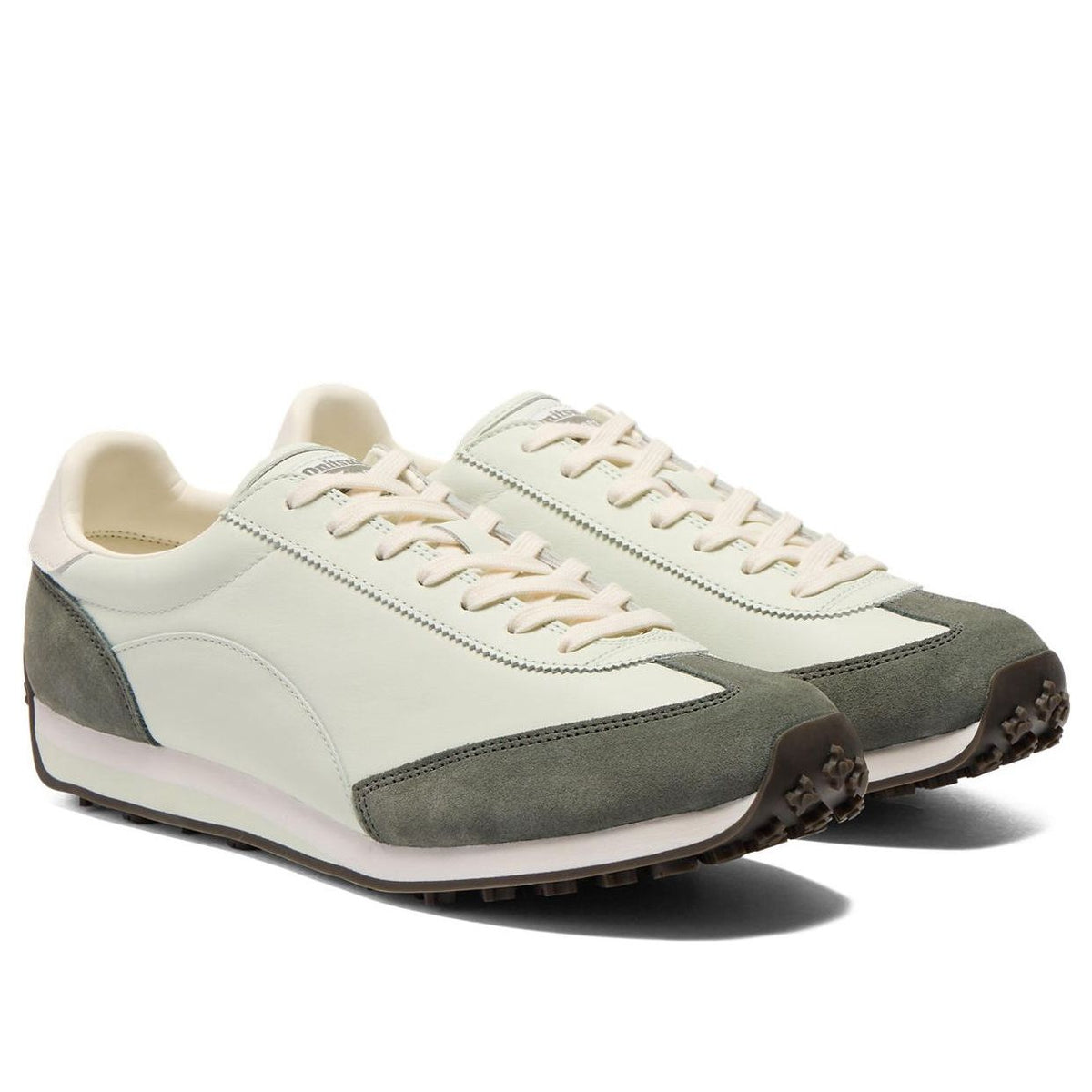 Onitsuka Tiger EDR CL Airy Green paar samen vooraanzicht met textiel en suède details