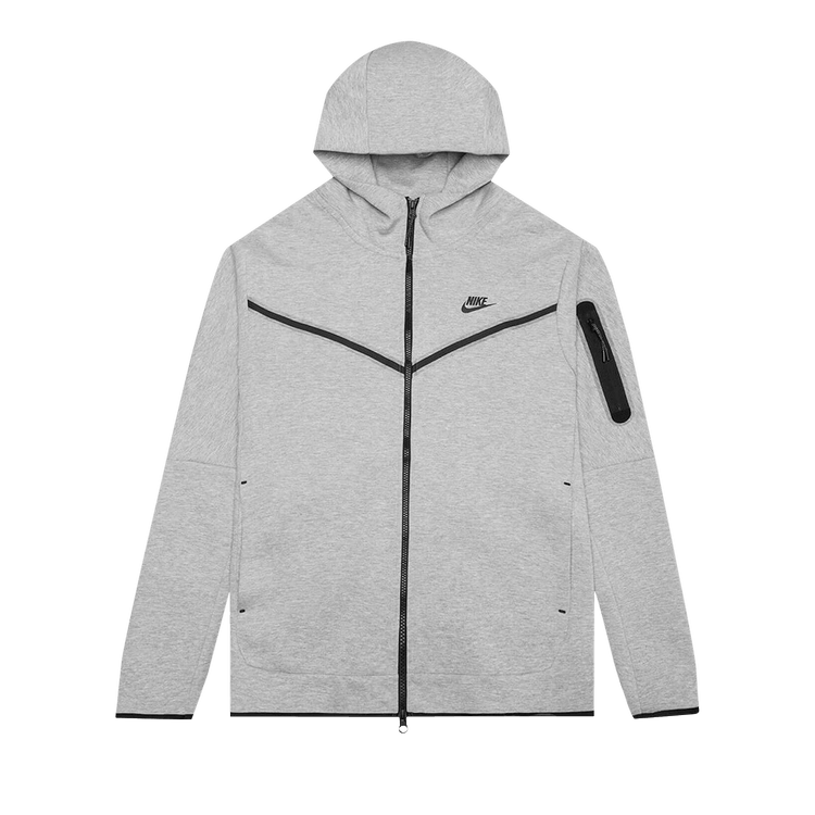 Nike Sportswear Kids' Tech Fleece Full-Zip Hoodie Dark Grey Heather/Black