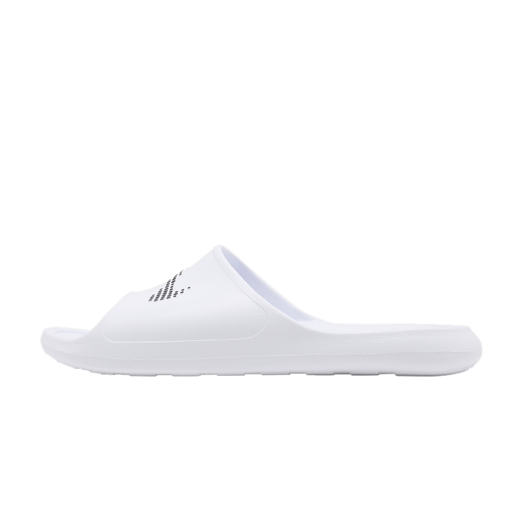 Nike Victori One Shower Slide White Polka Dot Swoosh