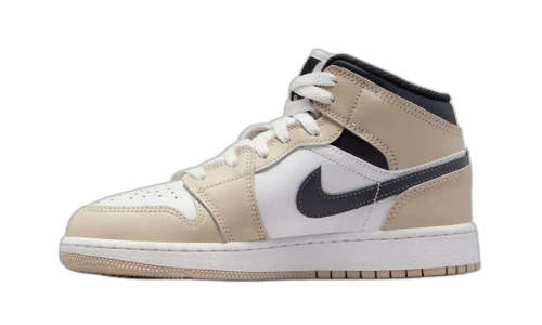 Jordan 1 Mid White Off Noir Rattan (GS)