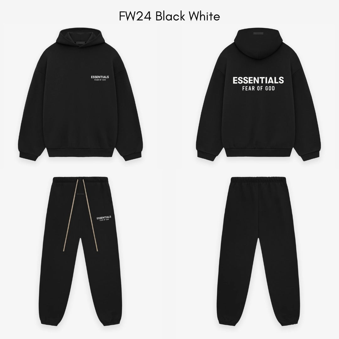 Fear of God Essentials FW24 Black White Full set