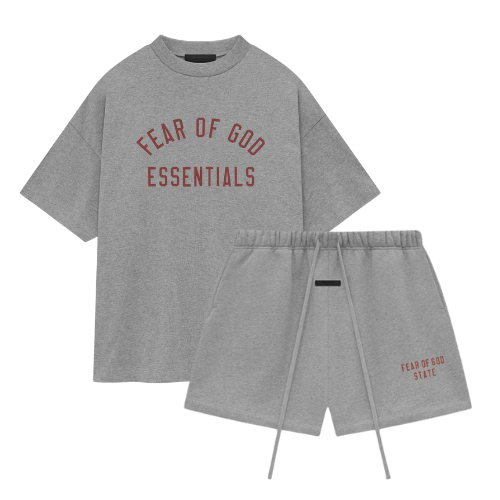 Fear of God Essentials Dark Heather Summer Set