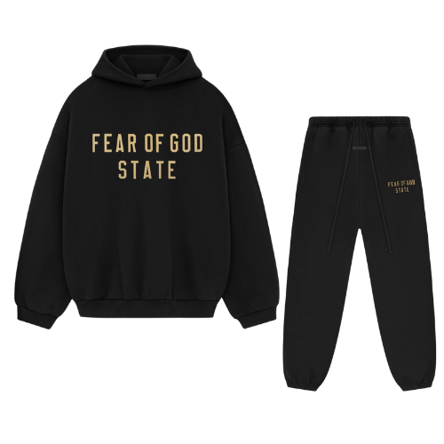 Fear of God Essentials FW24 Black Yellow State Full set