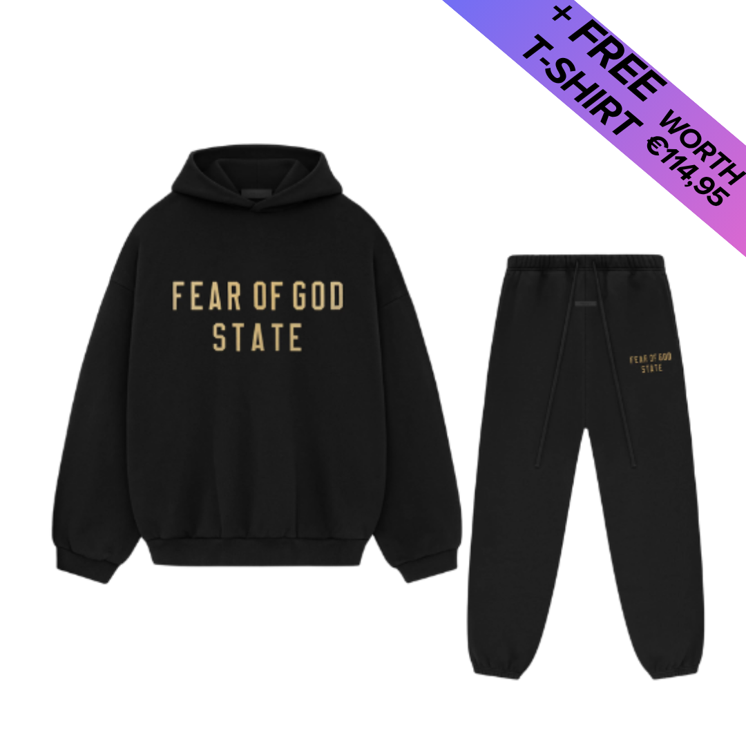 Fear of God Essentials FW24 Black Yellow State Full set