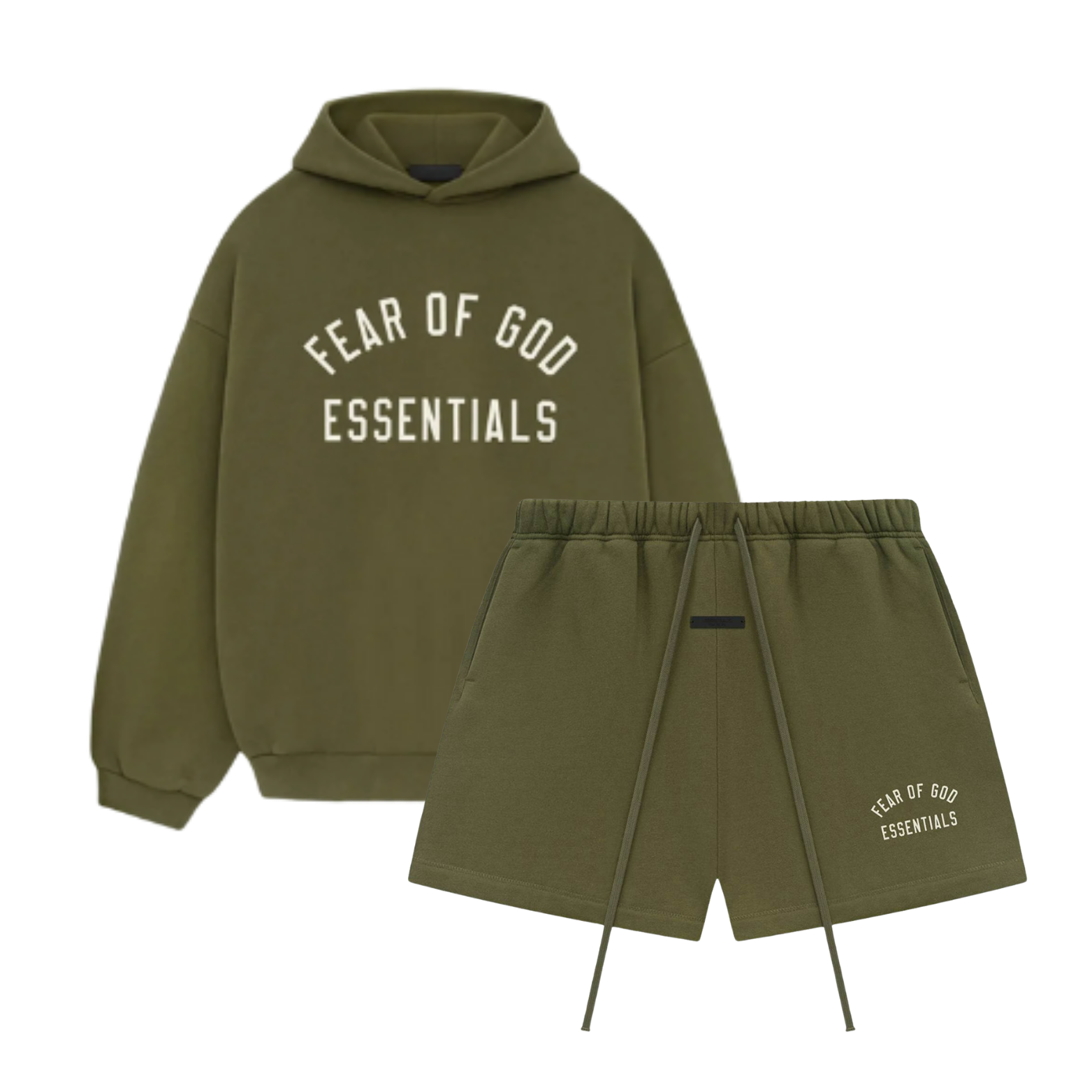 Fear of God Essentials FW24 Military Hoodie + Shorts