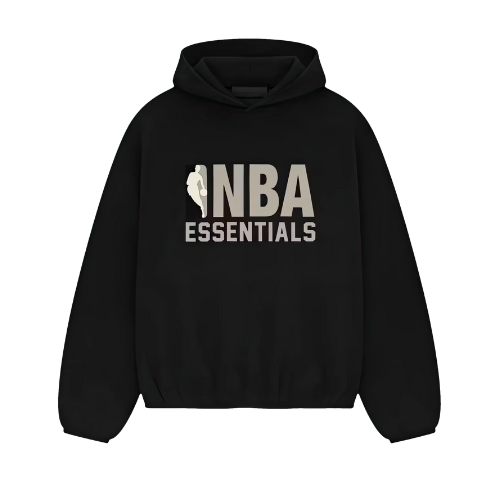 Fear of God Essentials NBA Black Grey Hoodie