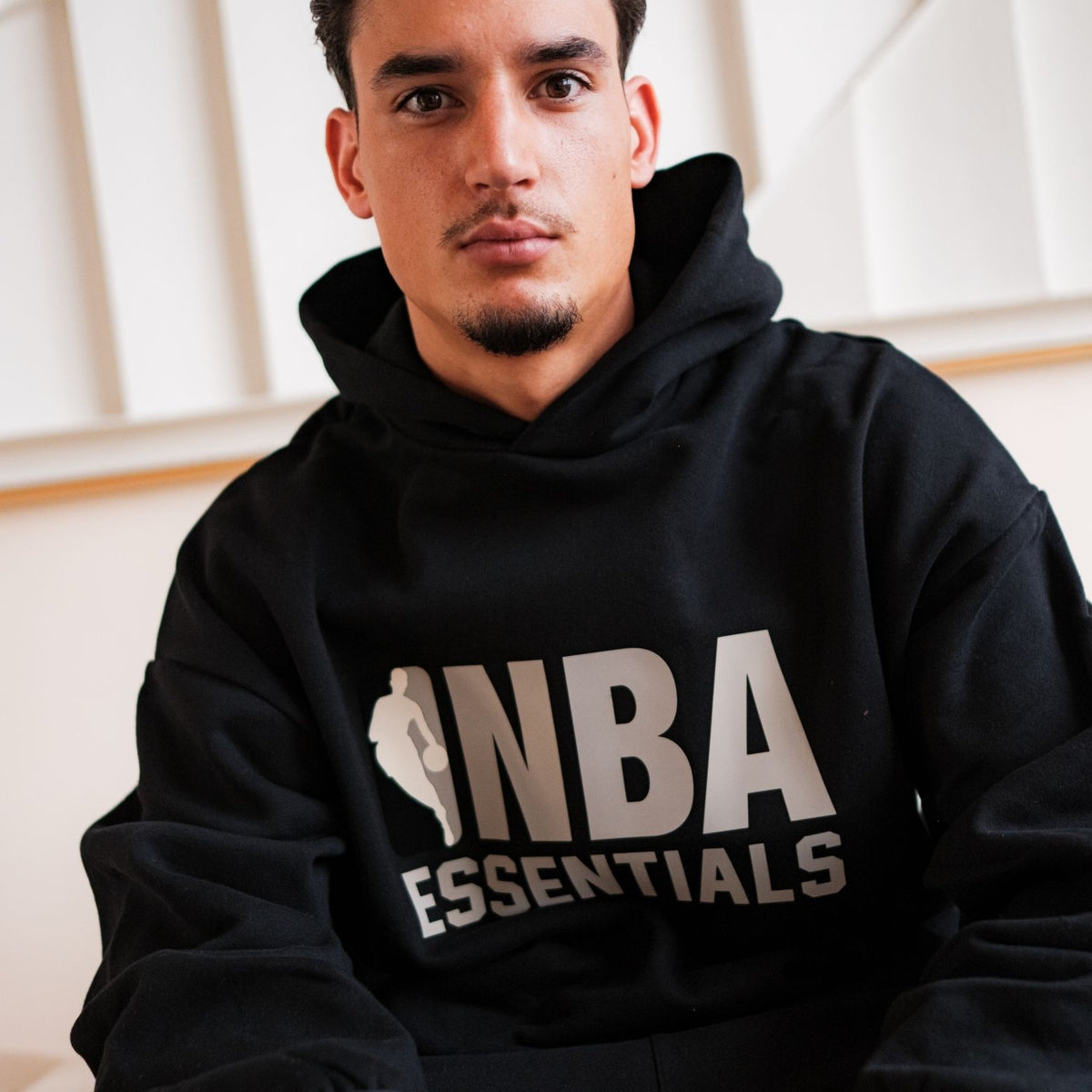 Fear of God Essentials NBA Black Grey Hoodie