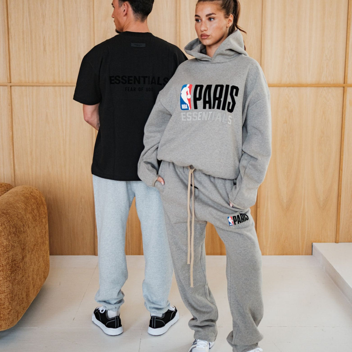 Fear of God Essentials NBA Paris Warm Heather Full set