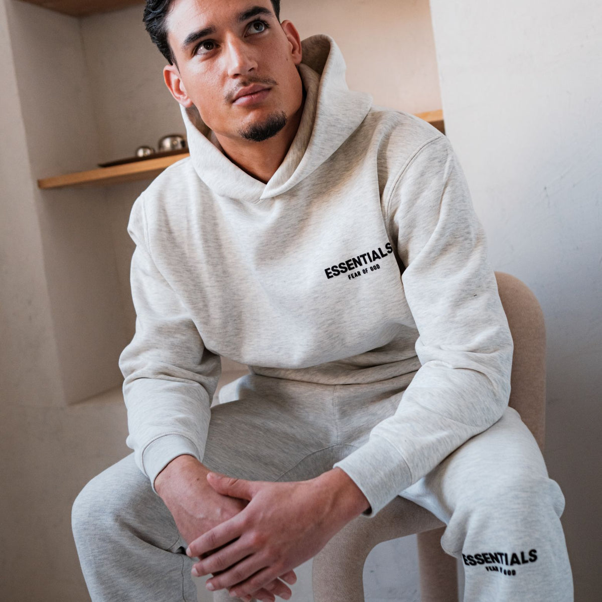 Fear of God Essentials Light Oatmeal Hoodie