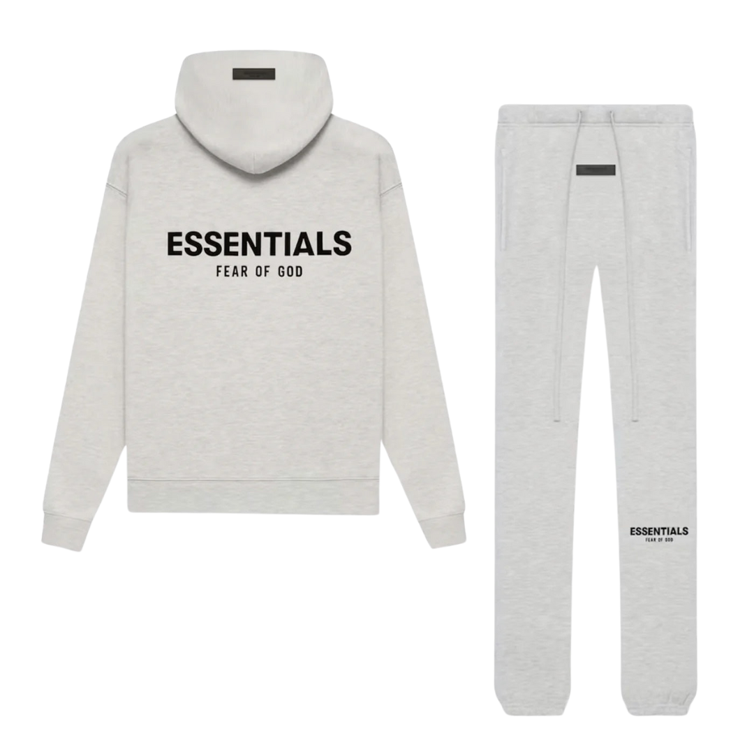 Fear Of God Essentials Light Oatmeal White Hoodie – Size Small Authentic Pullover
