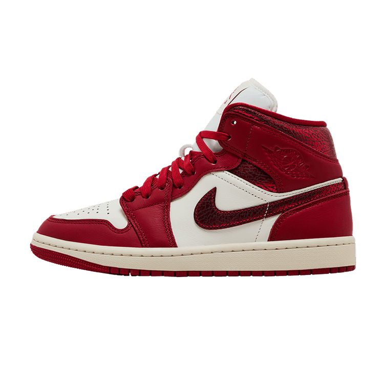 Jordan 1 Mid SE Red Cracked Leather