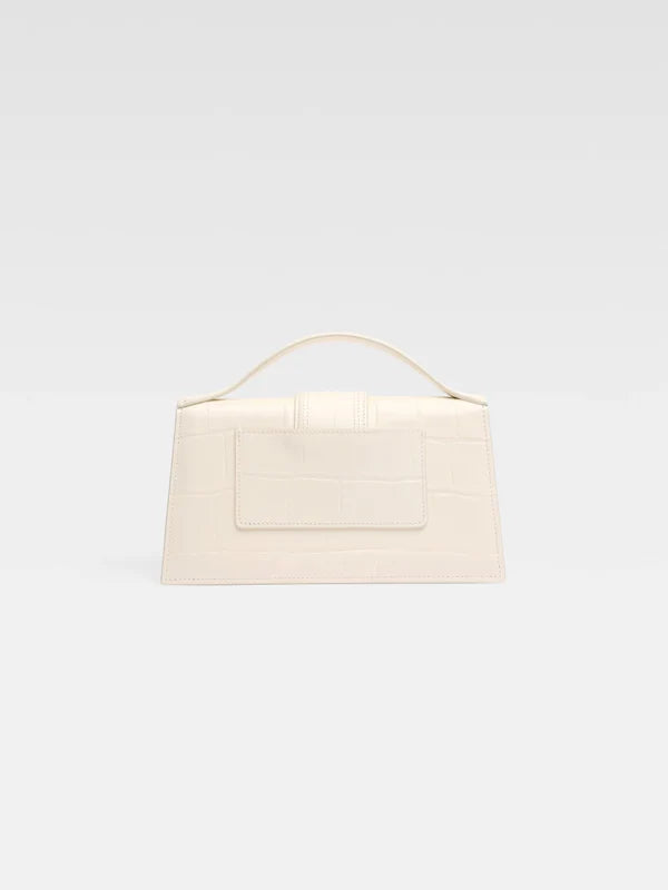 Jacquemus Le Grand Bambino Croco Light Ivory