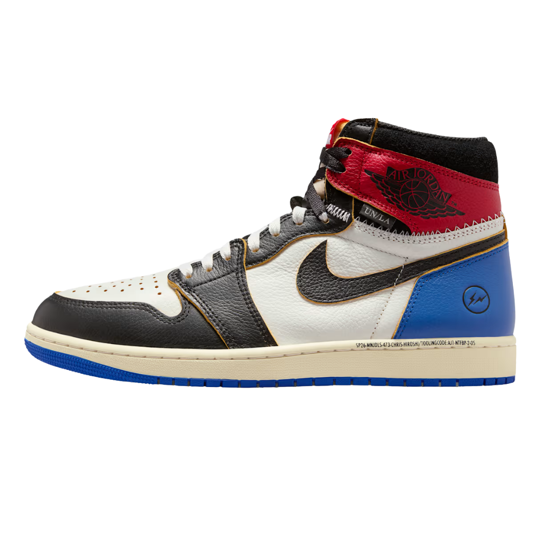 Jordan 1 Retro High OG SP Fragment x Union LA Varsity Red Sport Royal