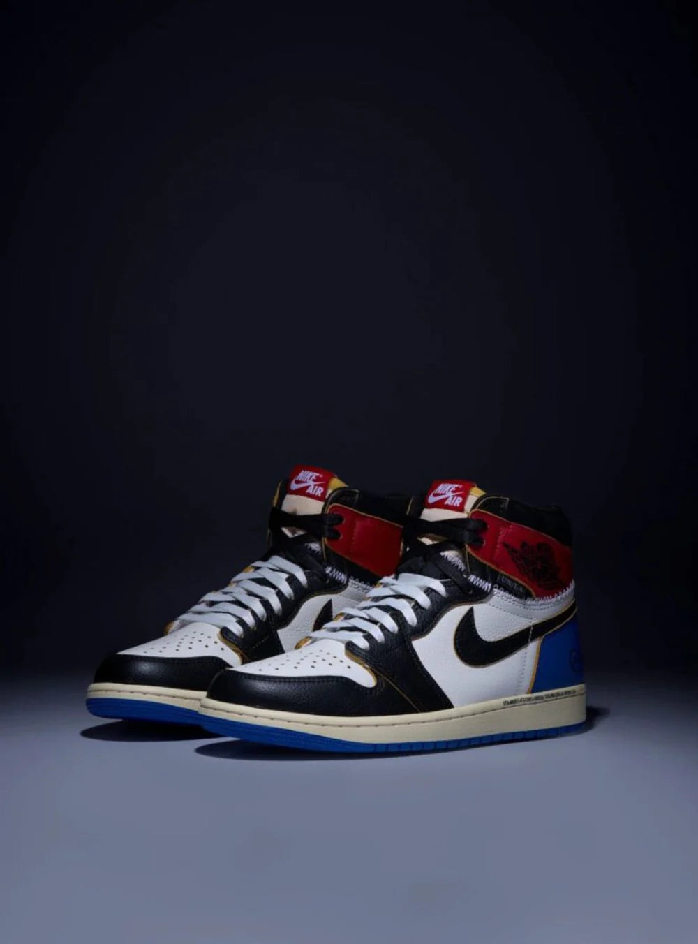 Jordan 1 Retro High OG SP Fragment x Union LA Varsity Red Sport Royal