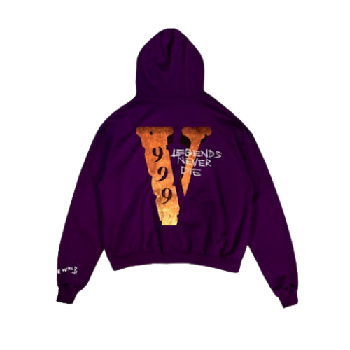 Juice Wrld x Vlone Legends Never Die Hoodie Purple