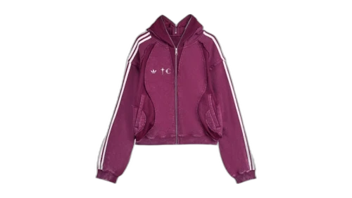 adidas x Thug Club Teamgeist Hooded Zip Up Maroon