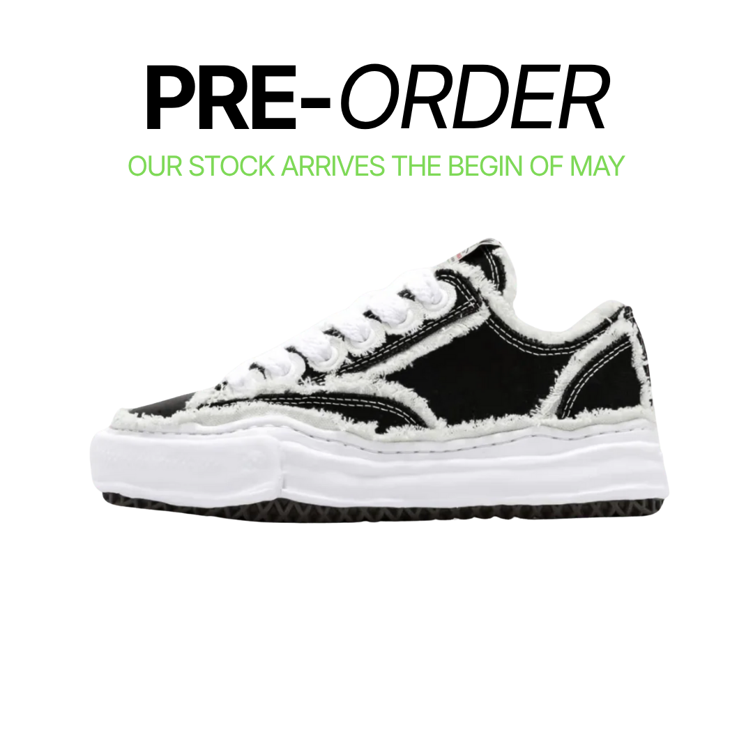 Maison Mihara Yasuhiro Peterson OG Sole Canvas Low Frayed Black PRE-ORDER