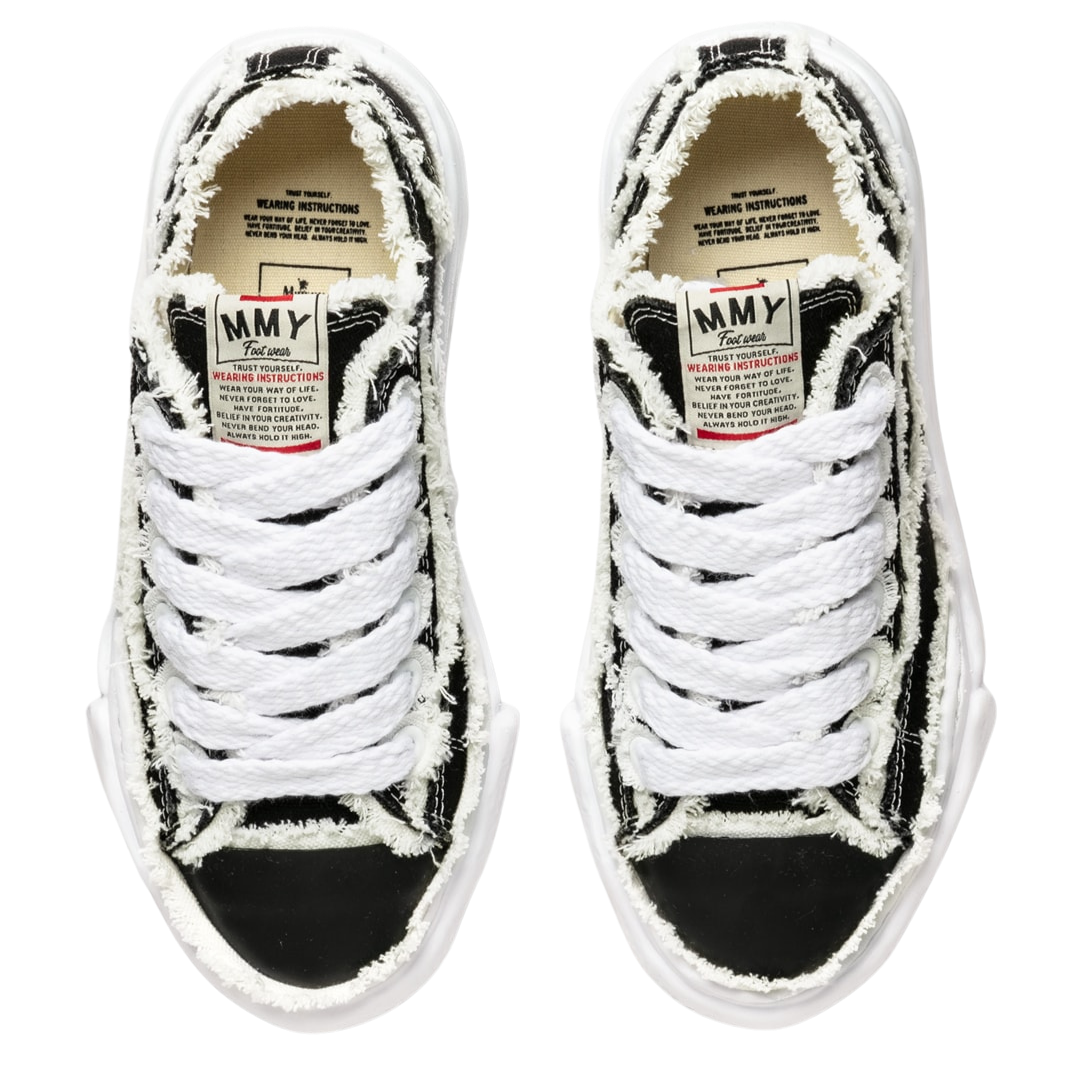 Maison Mihara Yasuhiro Peterson OG Sole Canvas Low Frayed Black PRE-ORDER