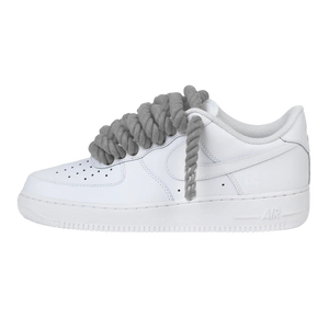 Nike Air Force 1 Low Rope Laces Light Grey Custom