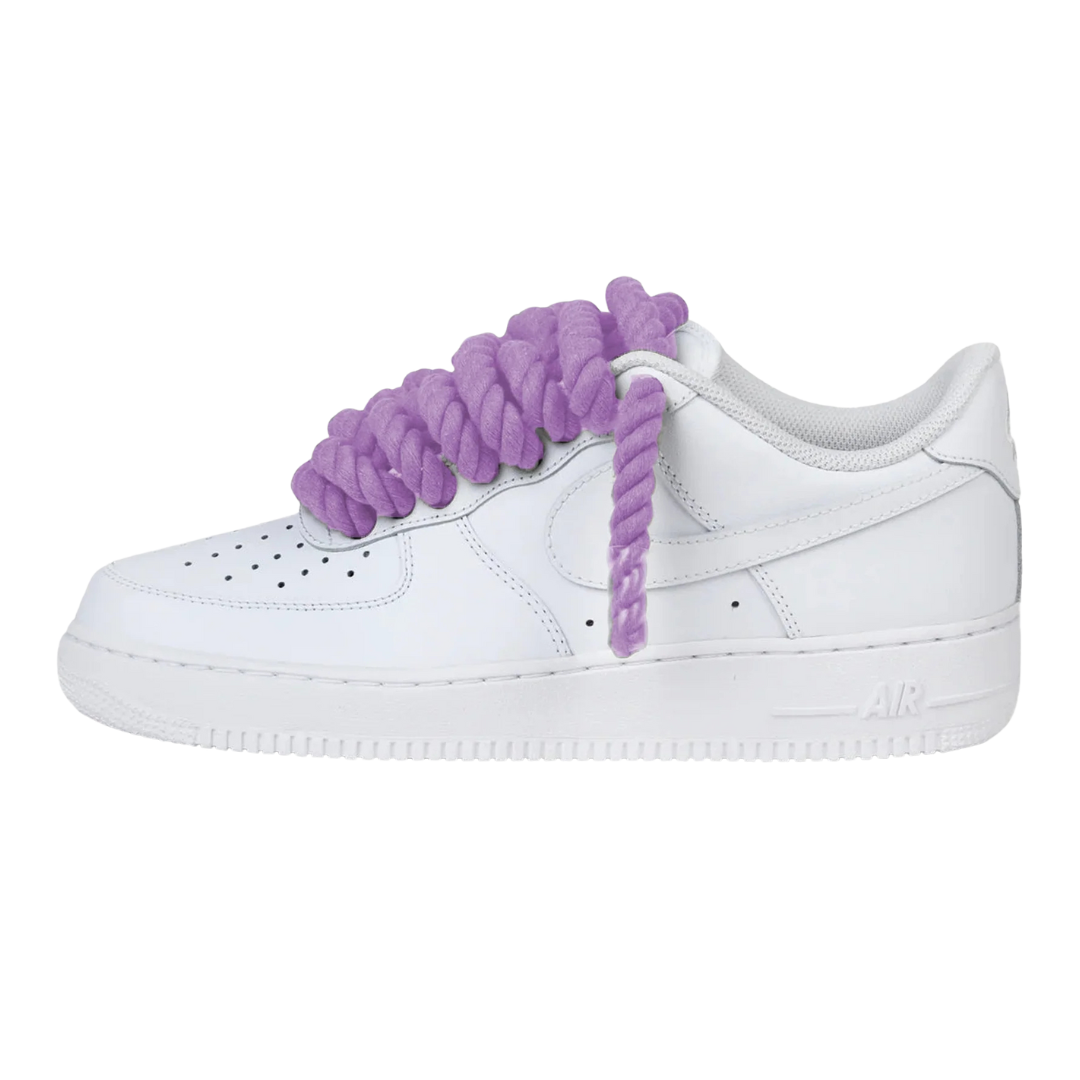 Nike Air Force 1 Low Rope Laces Lilac Purple Custom