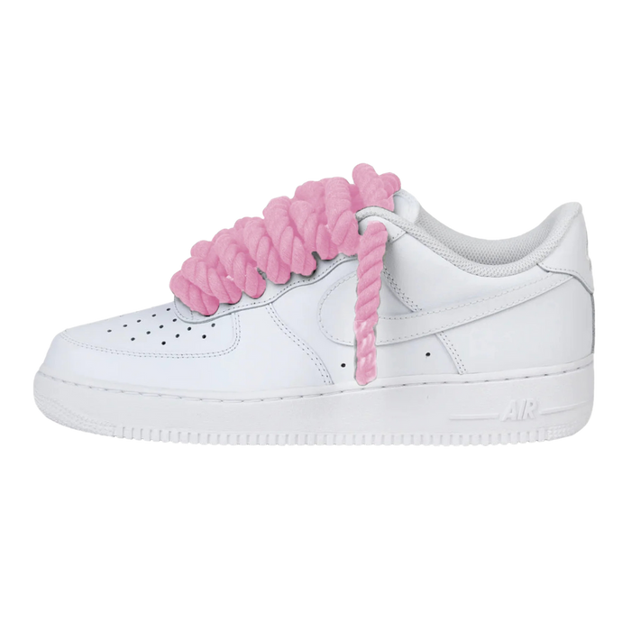 Nike Air Force 1 Low Rope Laces Pink Custom