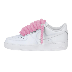 Nike Air Force 1 Low Rope Laces Pink Custom