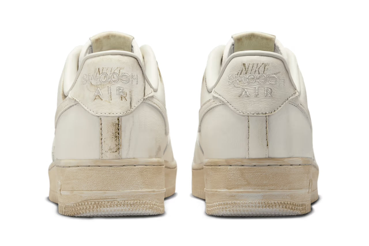Nike Air Force 1 Low .SWOOSH Dirty Triple White