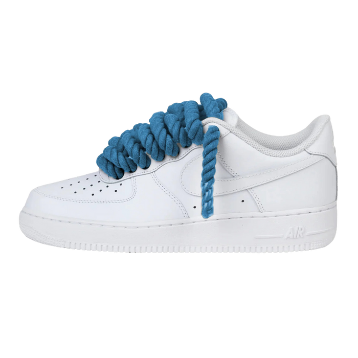 Nike Air Force 1 Low Rope Laces Blue Custom
