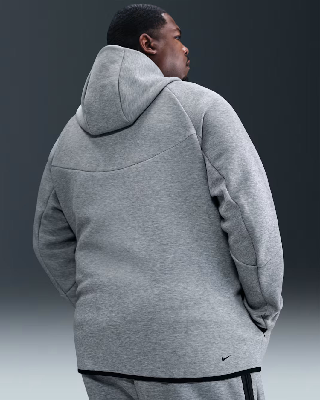 Nike Sportswear Tech Fleece Windrunner Full Zip Hoodie (FW24) Dark Grey Heather/Black