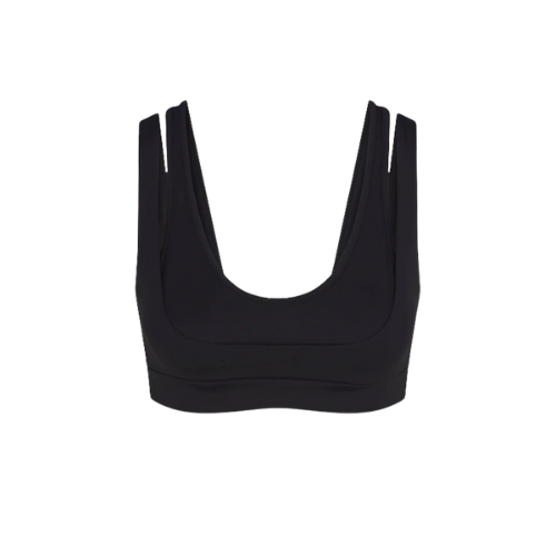 Nike x SKIMS Women's Matte Double Strap Scoop Bra Obsidian