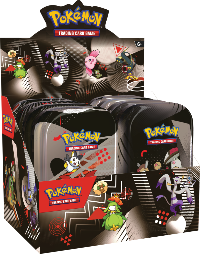 Pokémon Scarlet & Violet Unova White Flare & Black Bolt Mini Tin Display