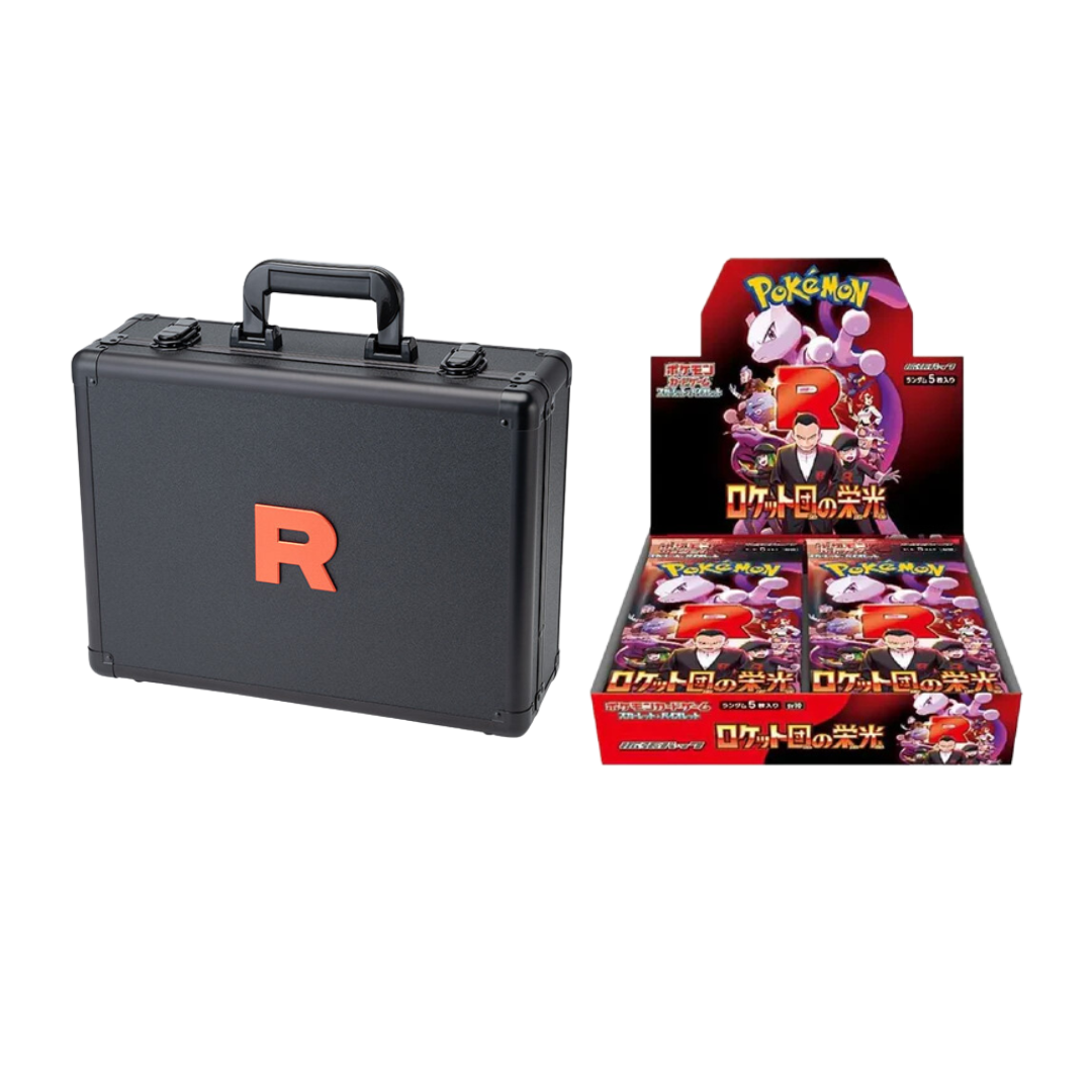 team rocket briefcase booster box Glory of team.rocket Includes full sealed Brand new boxed up Japanese exclusive 210 ono Can deliver locally Located sheffield case features a sleek Team Rocket's Glory Attache Case