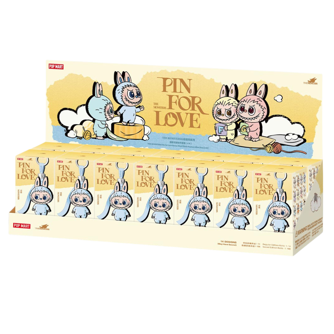 Pop Mart Labubu The Monsters Pin for Love Series Vinyl Plush Pendant (A-M) Sealed Case