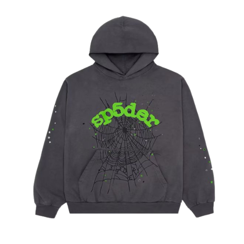 Sp5der Wait Web Hoodie Slate Grey