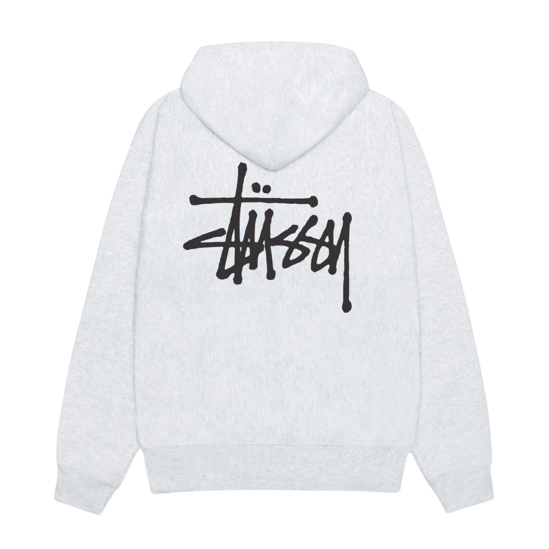 Stussy Basic Hoodie Ash Heather