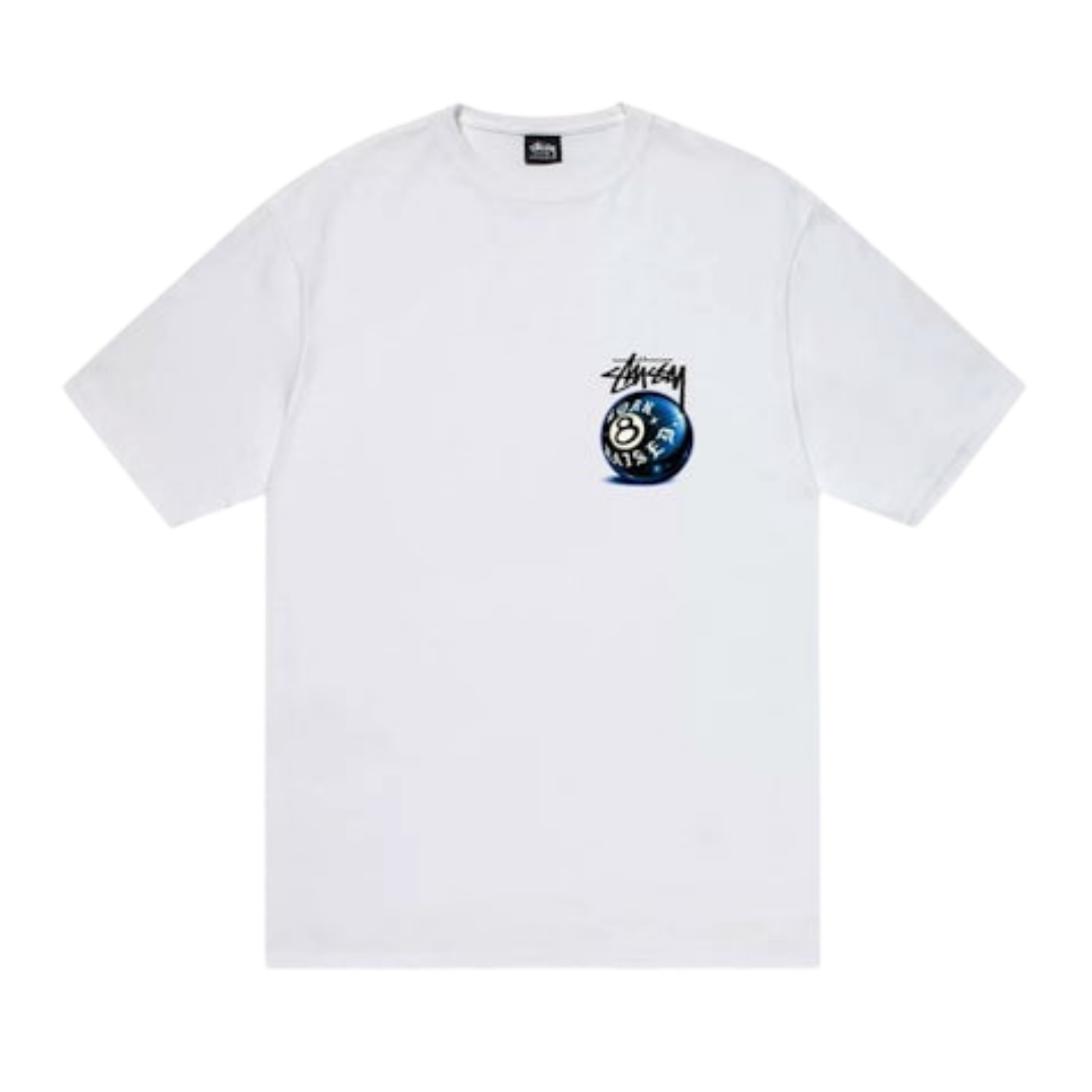 Stussy Born X Raised 8 Ball Tee White