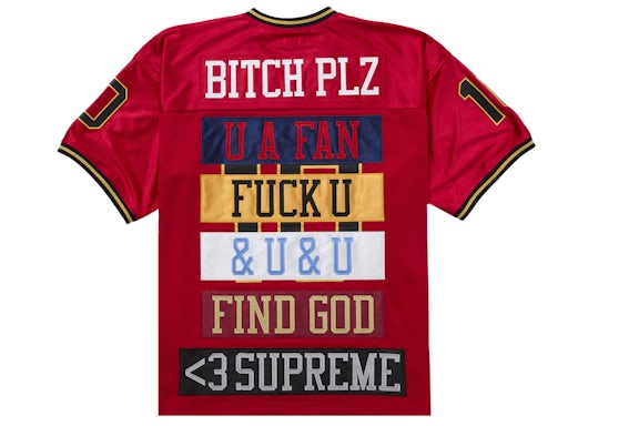 Supreme Find God Football Jersey Red