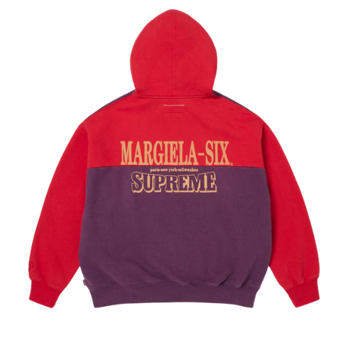 Supreme MM6 Maison Margiela Eagle Zip Up Hooded Sweatshirt
Red